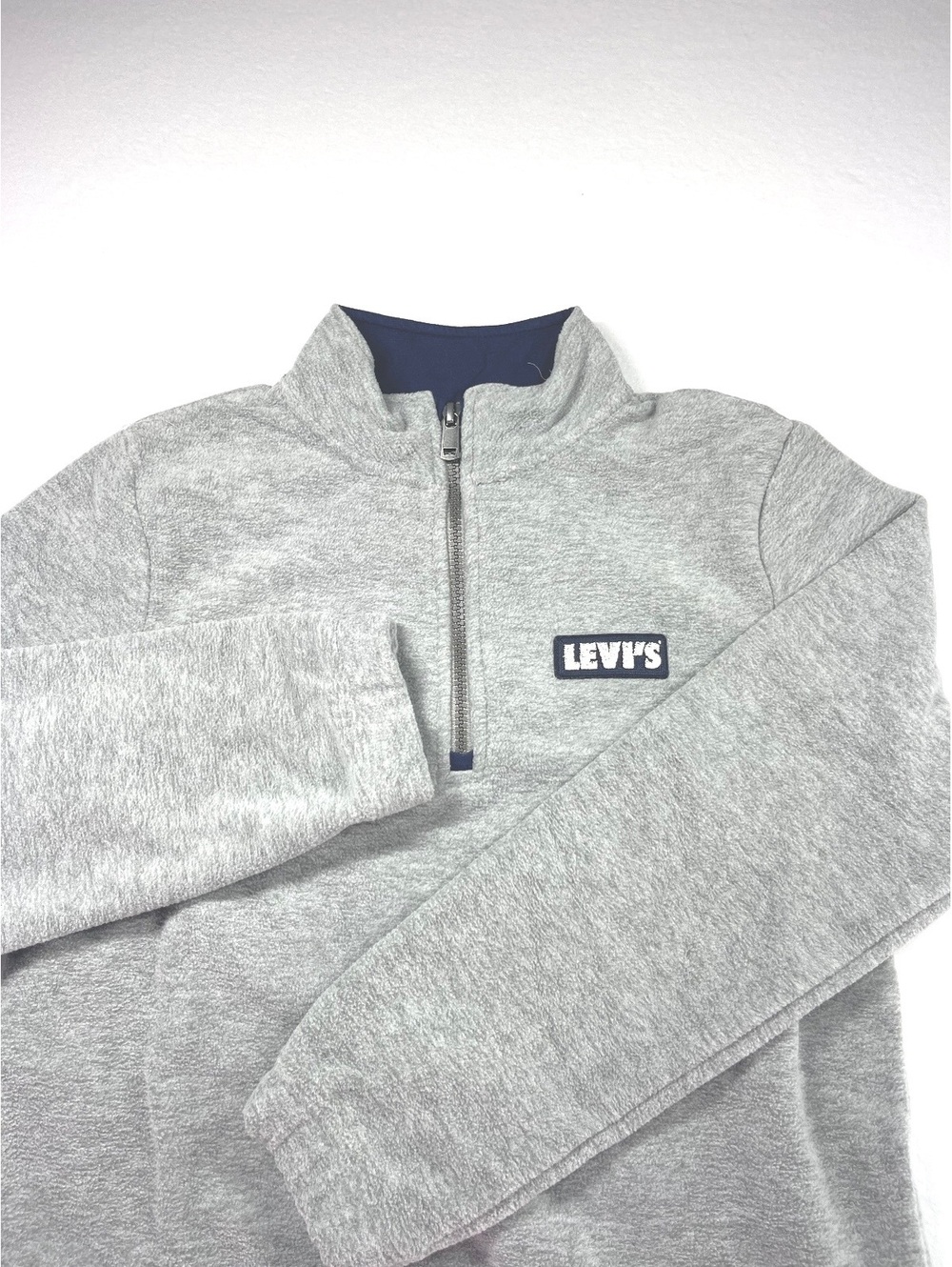 Levi's Grey Quarter-Zip Pullover Sweatshirt, Boys size 10-12